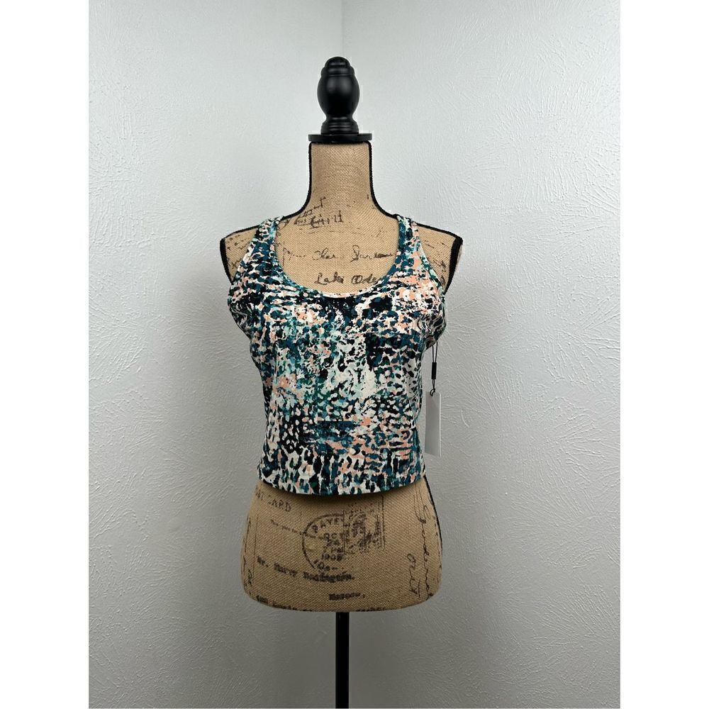 Calvin Klein Women’s Performance Printed Racerback Cropped Tank Top Size XL